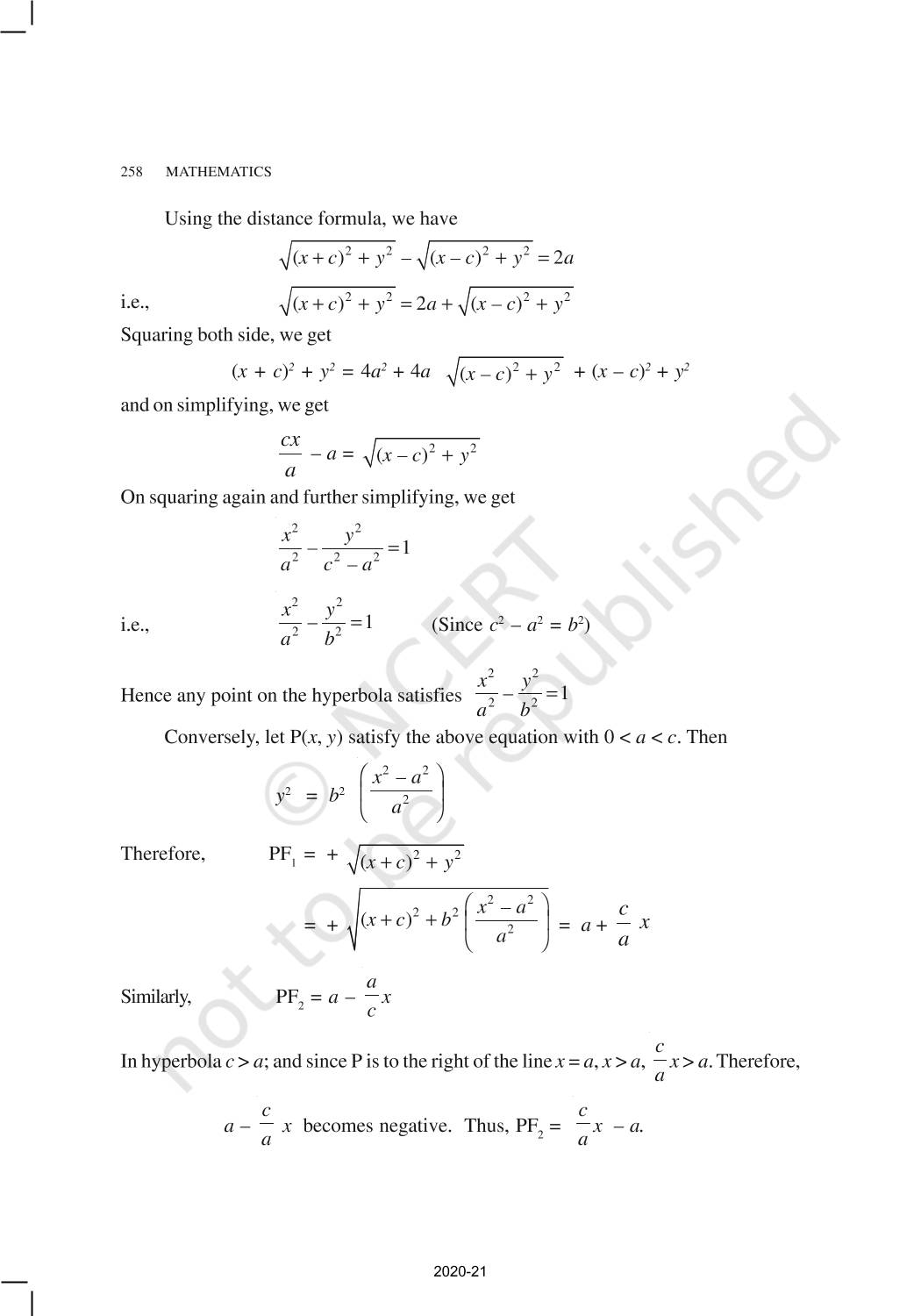 Conic Sections - NCERT Book Of Class 11 Mathematics